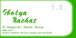 ibolya machat business card